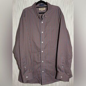 Duluth Trading Co Men's Checkered Shirt - Blue and orange magnaReady